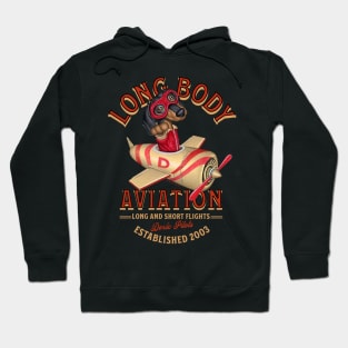 Dachshund Longbody Aviation Hoodie